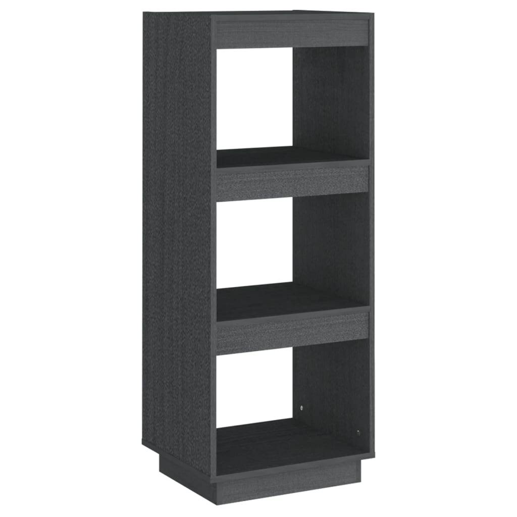 Libreria/Divisorio Grigio 40x35x103cm in Legno Massello di Pino | homemem39