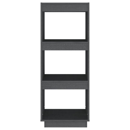 Libreria/Divisorio Grigio 40x35x103cm in Legno Massello di Pino | homemem39
