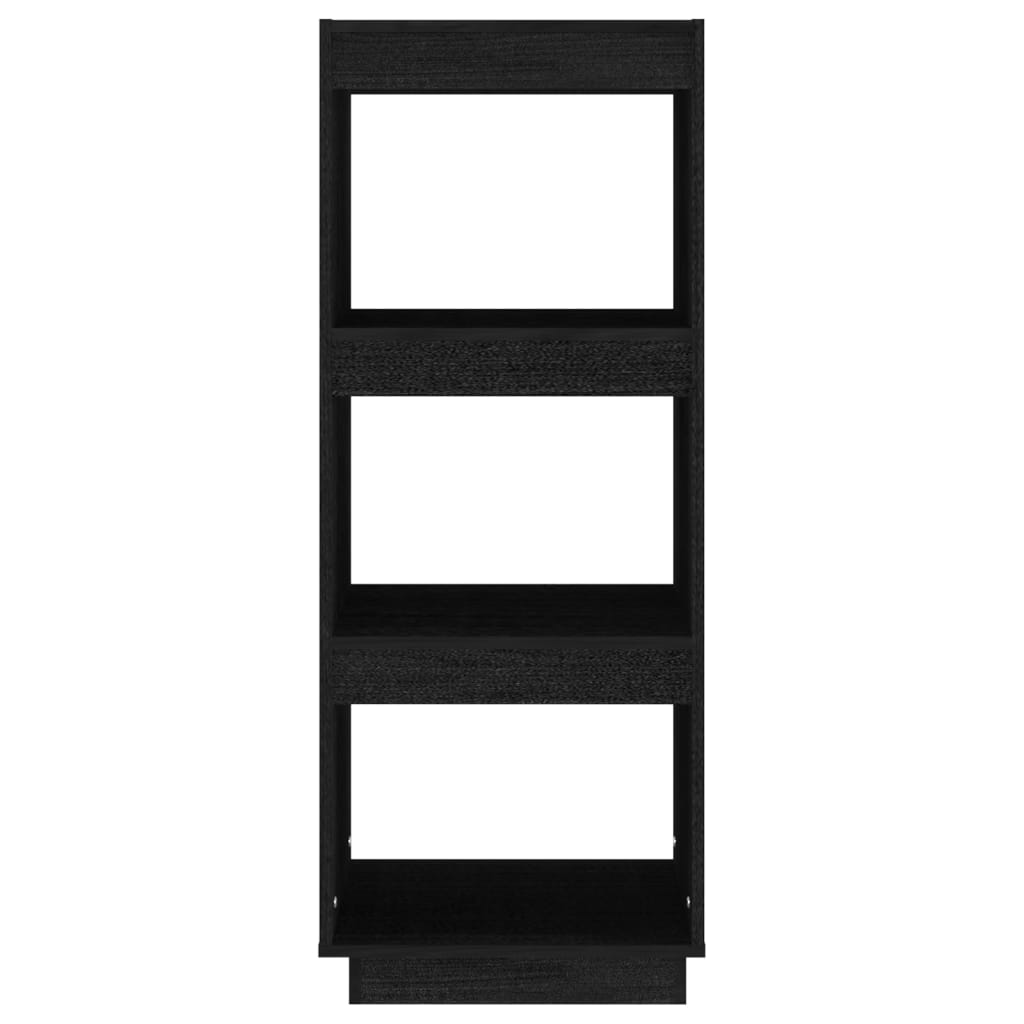Libreria/Divisorio Nero 40x35x103 cm in Legno Massello di Pino | homemem39