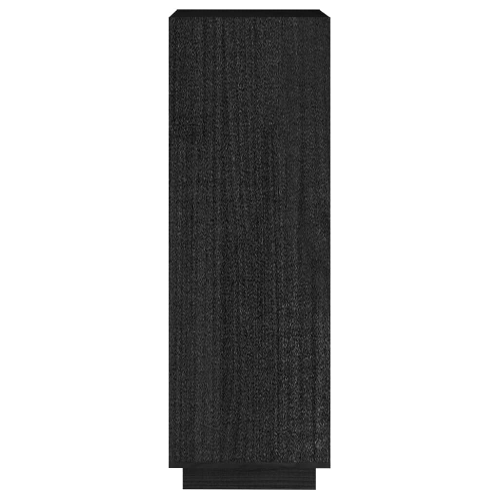 Libreria/Divisorio Nero 40x35x103 cm in Legno Massello di Pino | homemem39