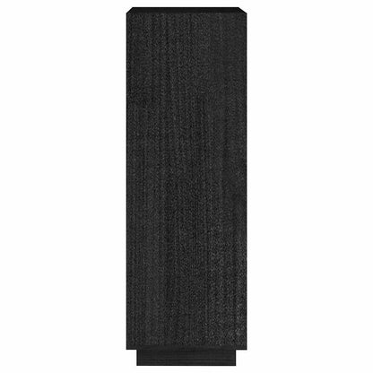 Libreria/Divisorio Nero 40x35x103 cm in Legno Massello di Pino
