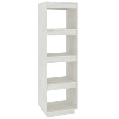 Libreria/Divisorio Bianco 40x35x135cm in Legno Massello di Pino | homemem39