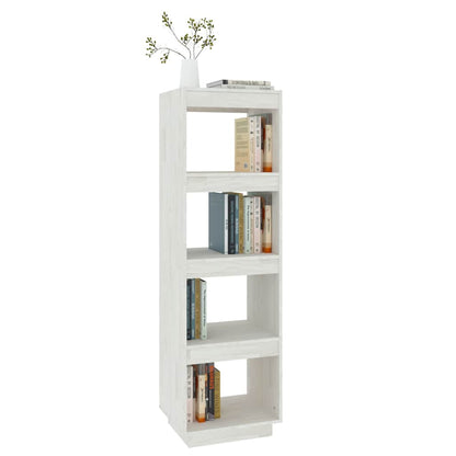 Libreria/Divisorio Bianco 40x35x135cm in Legno Massello di Pino