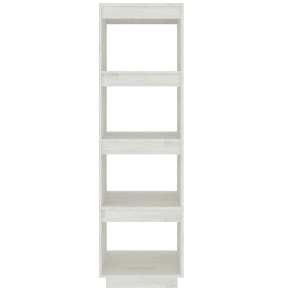 Libreria/Divisorio Bianco 40x35x135cm in Legno Massello di Pino | homemem39