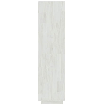 Libreria/Divisorio Bianco 40x35x135cm in Legno Massello di Pino