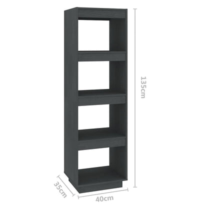 Libreria/Divisorio Grigio 40x35x135 cm in Massello di Pino | homemem39