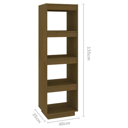 Libreria/Divisorio Ambra 40x35x135 cm in Legno Massello di Pino