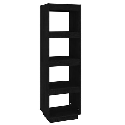 Libreria/Divisorio Nero 40x35x135 cm in Legno Massello di Pino | homemem39