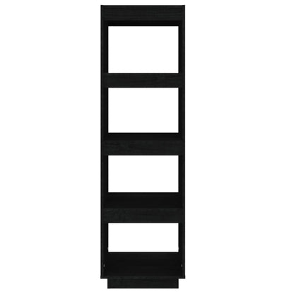 Libreria/Divisorio Nero 40x35x135 cm in Legno Massello di Pino | homemem39