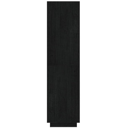 Libreria/Divisorio Nero 40x35x135 cm in Legno Massello di Pino | homemem39