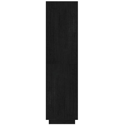 Libreria/Divisorio Nero 40x35x135 cm in Legno Massello di Pino