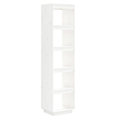 Libreria/Divisorio Bianco 40x35x167cm in Legno Massello di Pino | homemem39
