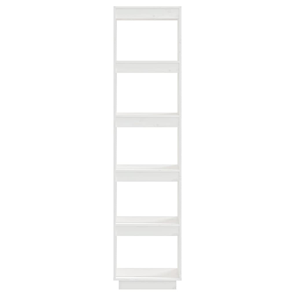 Libreria/Divisorio Bianco 40x35x167cm in Legno Massello di Pino | homemem39