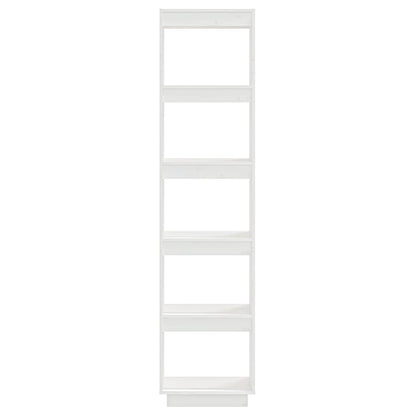 Libreria/Divisorio Bianco 40x35x167cm in Legno Massello di Pino | homemem39