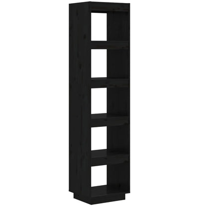 Libreria/Divisorio Nero 40x35x167 cm in Legno Massello di Pino | homemem39