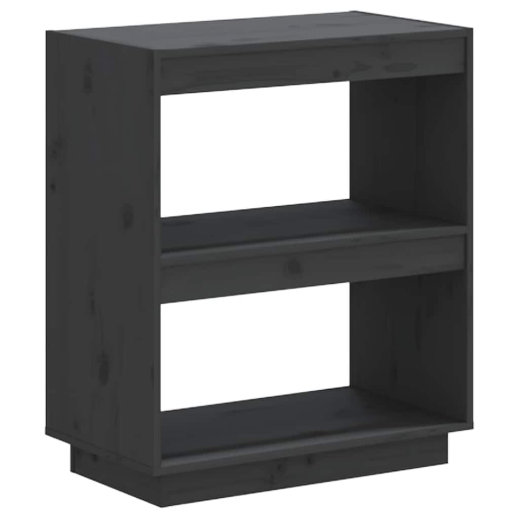 Libreria Grigia 60x35x71 cm in Legno Massello di Pino | homemem39
