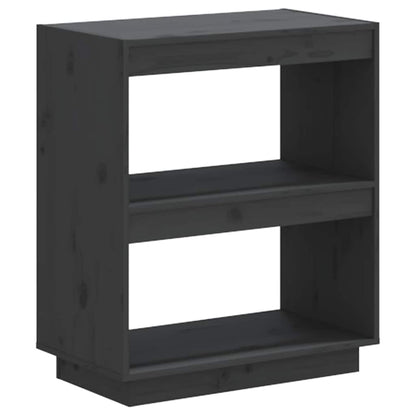 Libreria Grigia 60x35x71 cm in Legno Massello di Pino | homemem39