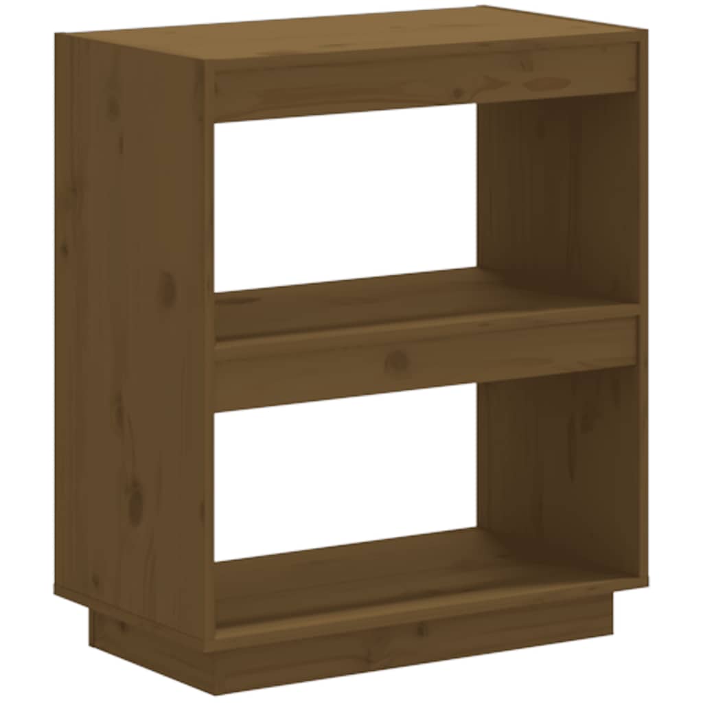Libreria Marrone Ambra 60x35x71 cm in Legno Massello di Pino | homemem39