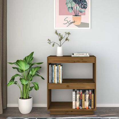 Libreria Marrone Ambra 60x35x71 cm in Legno Massello di Pino
