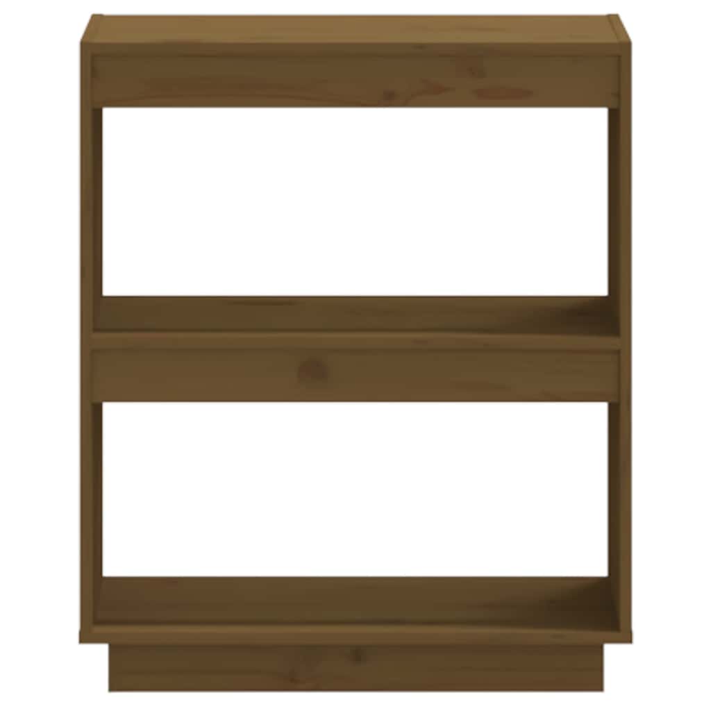 Libreria Marrone Ambra 60x35x71 cm in Legno Massello di Pino | homemem39
