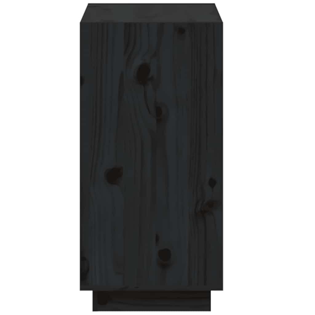 Libreria Nera 60x35x71 cm in Legno Massello di Pino | homemem39