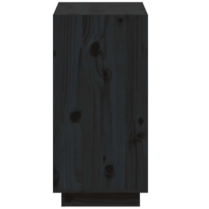 Libreria Nera 60x35x71 cm in Legno Massello di Pino | homemem39