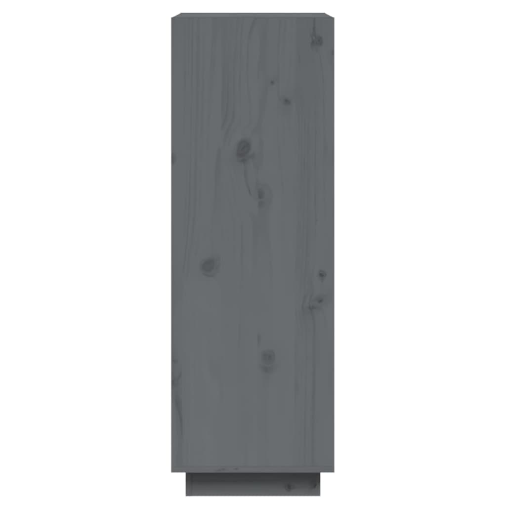 Libreria/Divisorio Grigio 60x35x103cm in Legno Massello di Pino | homemem39