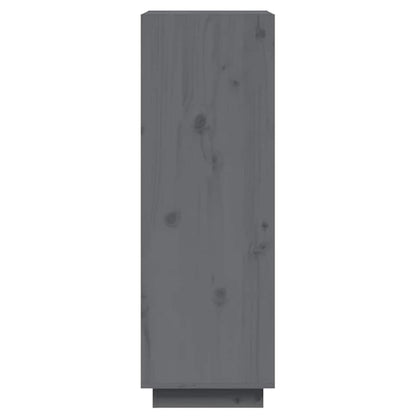 Libreria/Divisorio Grigio 60x35x103cm in Legno Massello di Pino