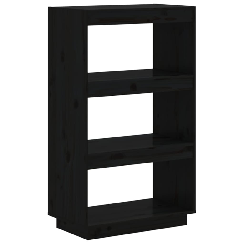 Libreria/Divisorio Nero 60x35x103 cm in Legno Massello di Pino | homemem39