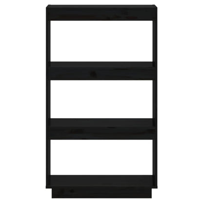 Libreria/Divisorio Nero 60x35x103 cm in Legno Massello di Pino | homemem39