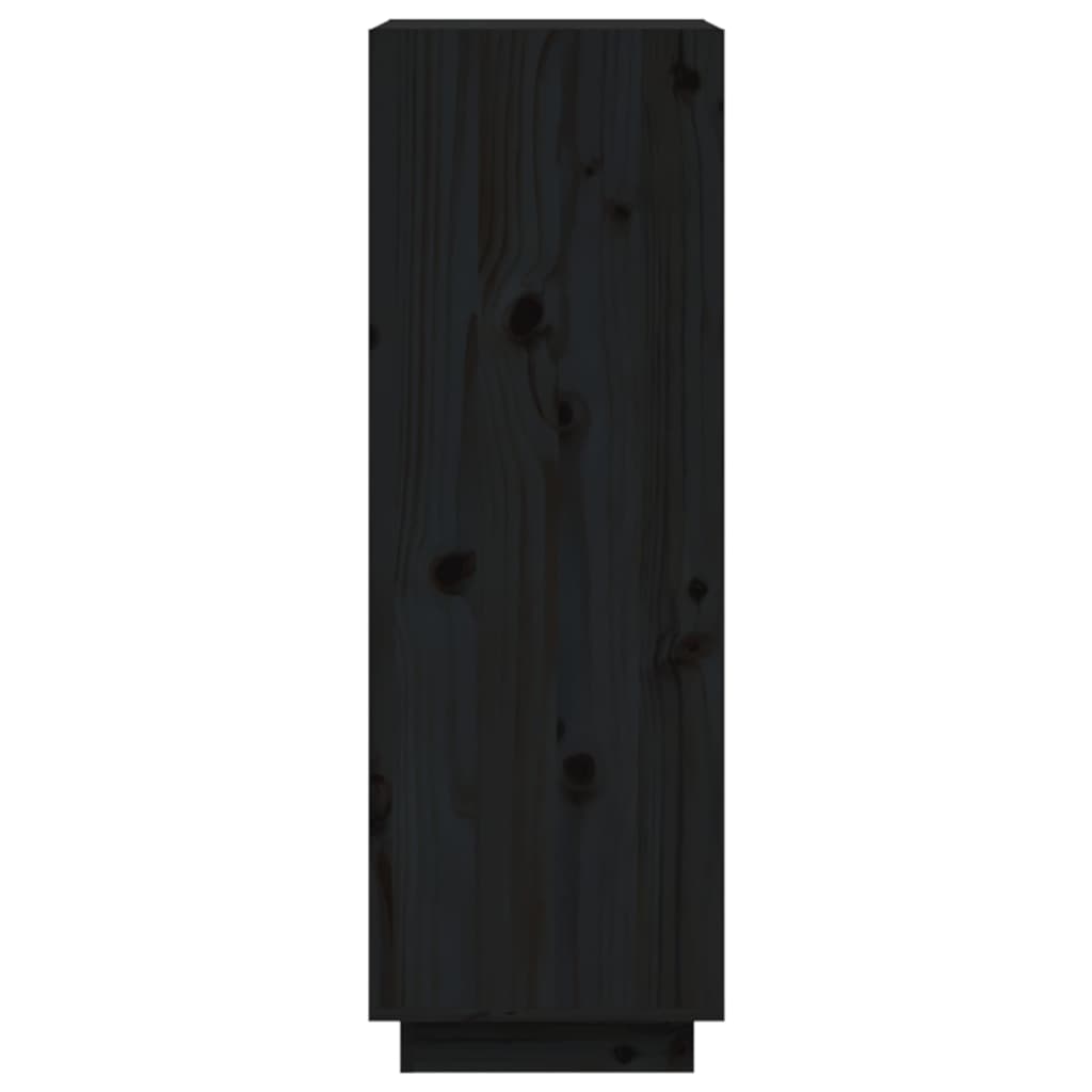 Libreria/Divisorio Nero 60x35x103 cm in Legno Massello di Pino | homemem39