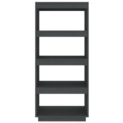 Libreria/Divisorio Grigio 60x35x135cm in Legno Massello di Pino | homemem39