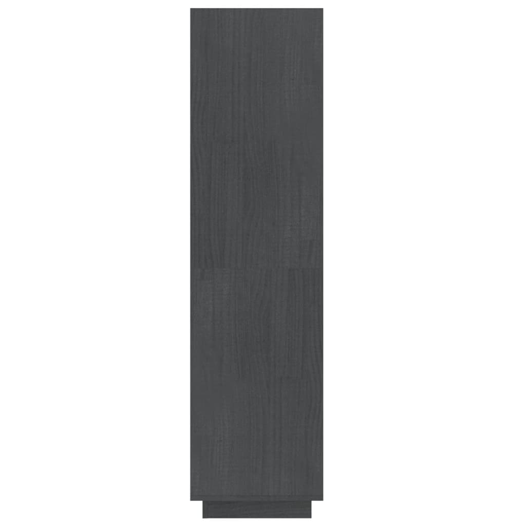 Libreria/Divisorio Grigio 60x35x135cm in Legno Massello di Pino | homemem39