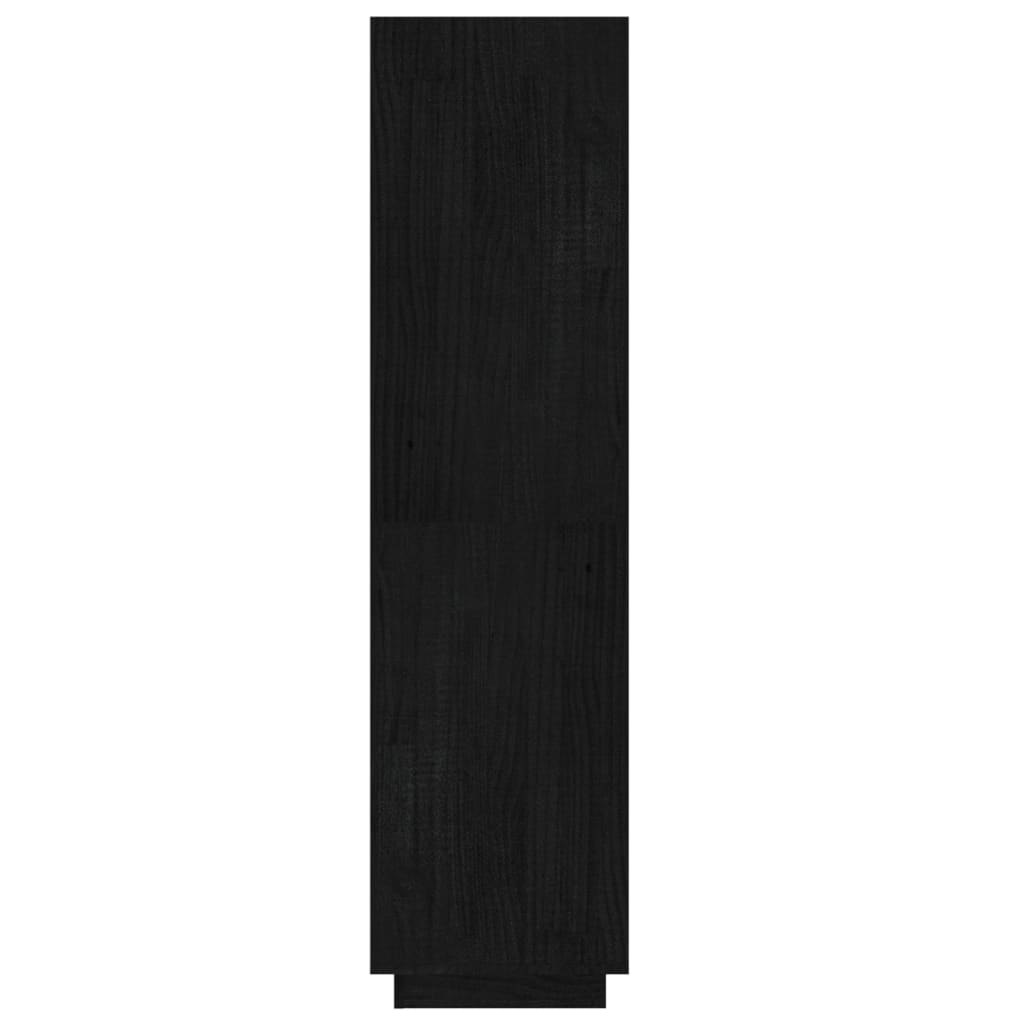 Libreria/Divisorio Nero 60x35x135 cm in Legno Massello di Pino | homemem39