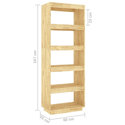 Libreria/Divisorio 60x35x167 cm in Legno Massello di Pino | homemem39