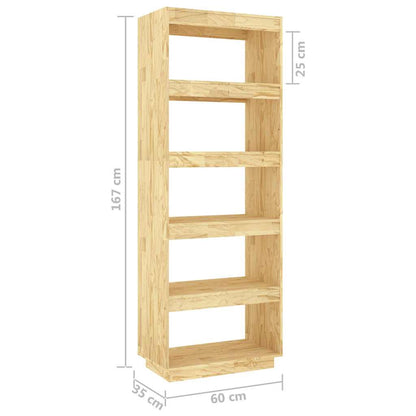 Libreria/Divisorio 60x35x167 cm in Legno Massello di Pino