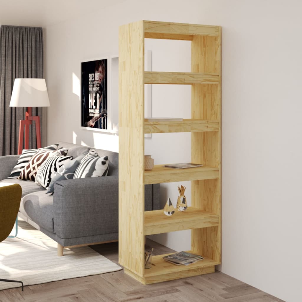 Libreria/Divisorio 60x35x167 cm in Legno Massello di Pino | homemem39