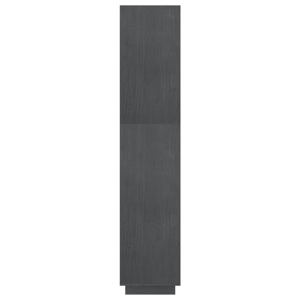 Libreria/Divisorio Grigio 60x35x167cm in Legno Massello di Pino | homemem39