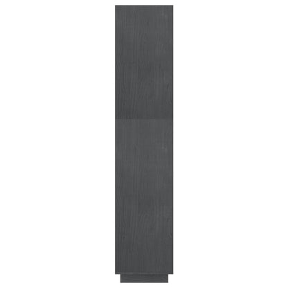 Libreria/Divisorio Grigio 60x35x167cm in Legno Massello di Pino | homemem39