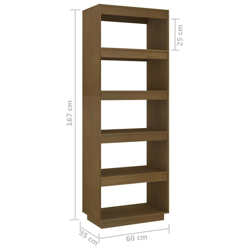 Libreria/Divisorio Ambra 60x35x167 cm in Massello di Pino