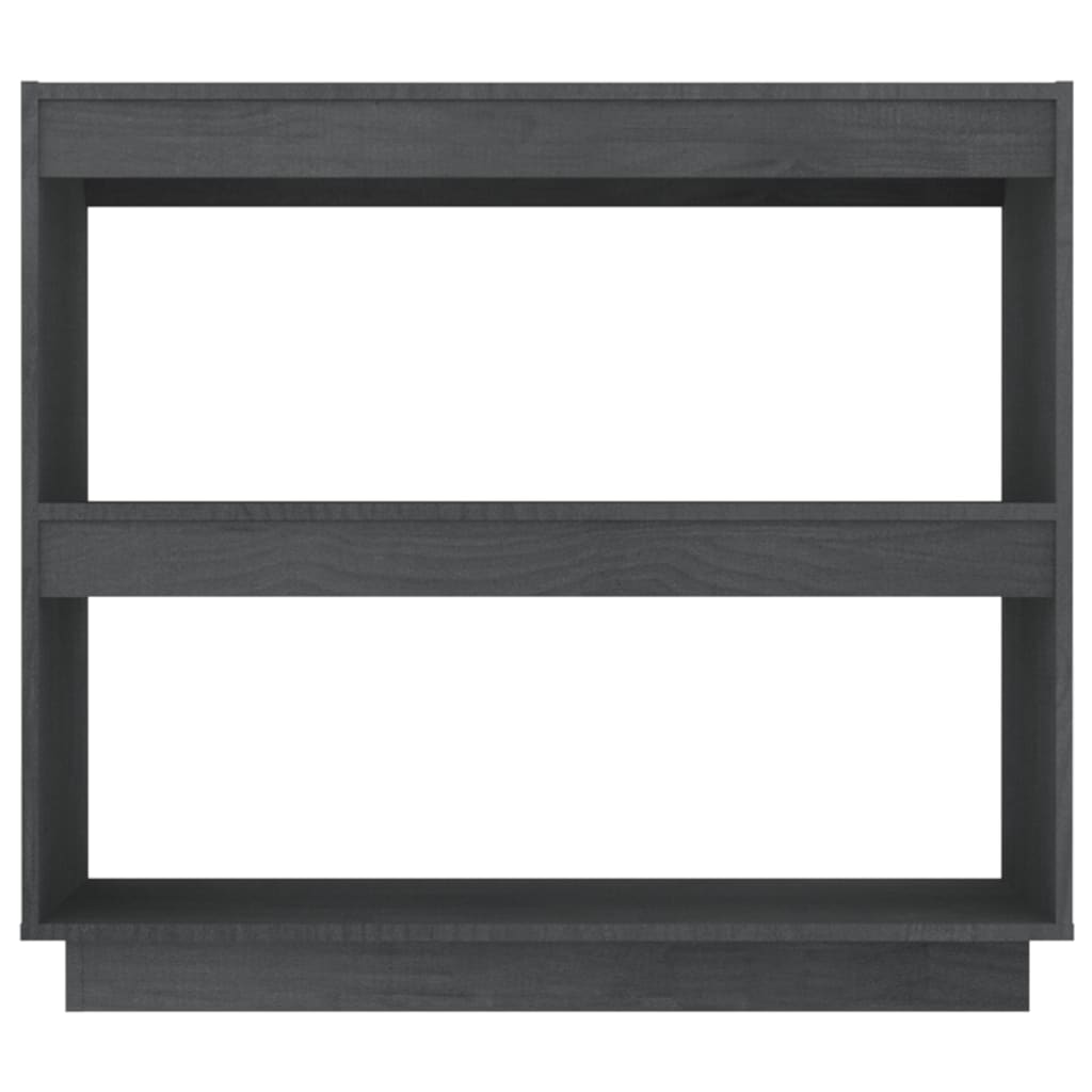 Libreria Grigia 80x35x71 cm in Legno Massello di Pino | homemem39