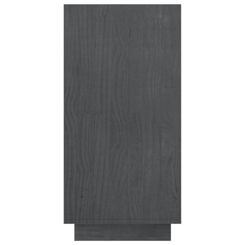 Libreria Grigia 80x35x71 cm in Legno Massello di Pino | homemem39