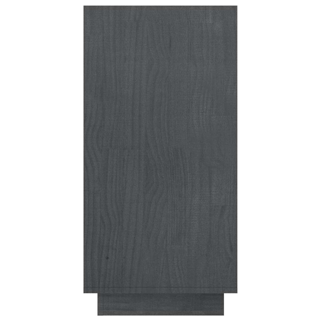 Libreria Grigia 80x35x71 cm in Legno Massello di Pino