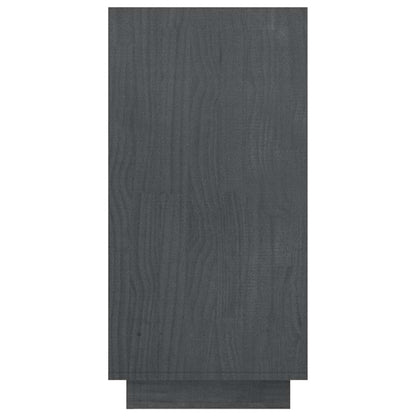 Libreria Grigia 80x35x71 cm in Legno Massello di Pino