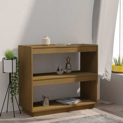 Libreria Marrone ambra 80x35x71 cm in Legno Massello di Pino