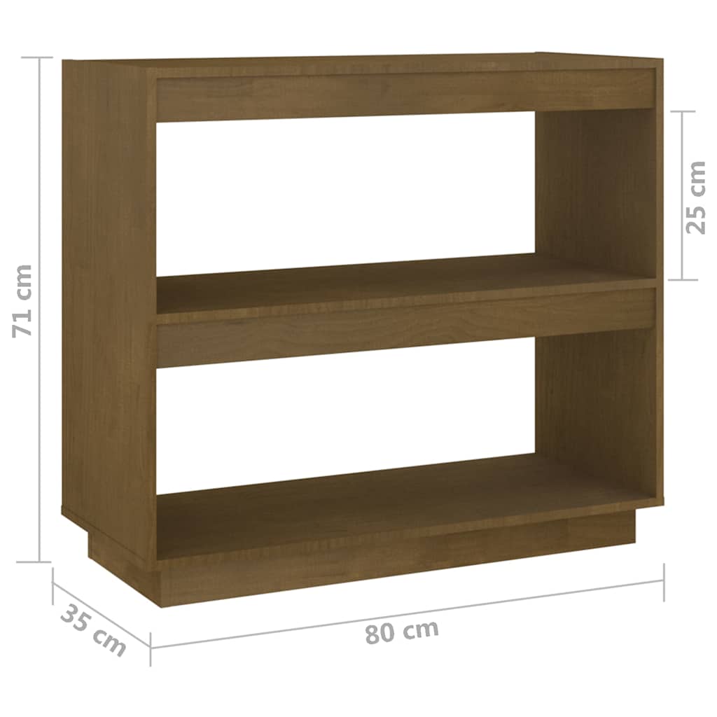 Libreria Marrone ambra 80x35x71 cm in Legno Massello di Pino