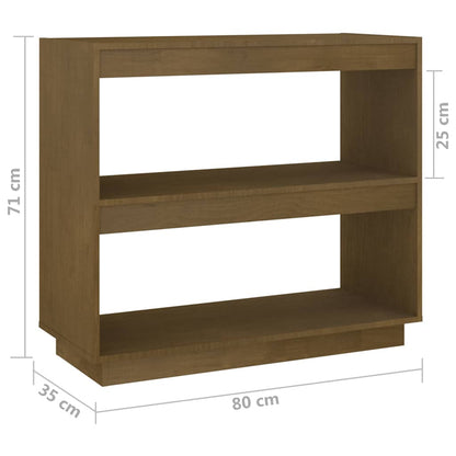 Libreria Marrone ambra 80x35x71 cm in Legno Massello di Pino