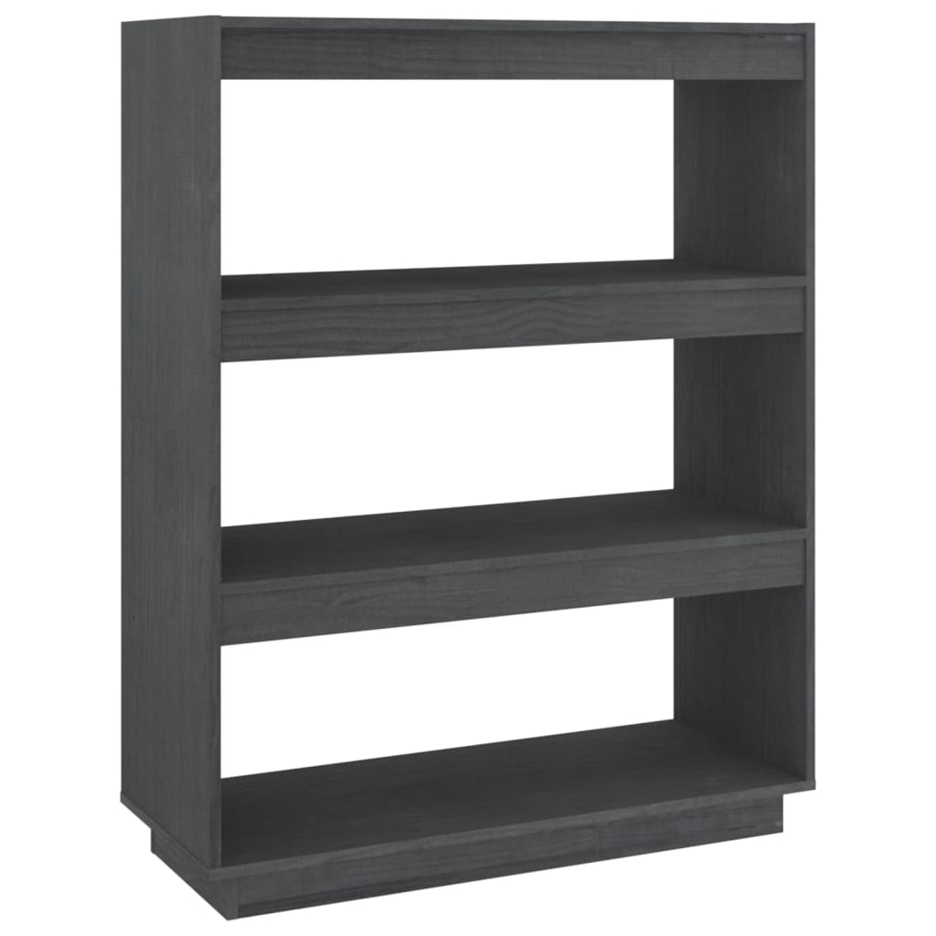 Libreria/Divisorio Grigio 80x35x103 cm Legno Massello di Pino | homemem39