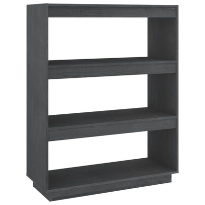 Libreria/Divisorio Grigio 80x35x103 cm Legno Massello di Pino | homemem39