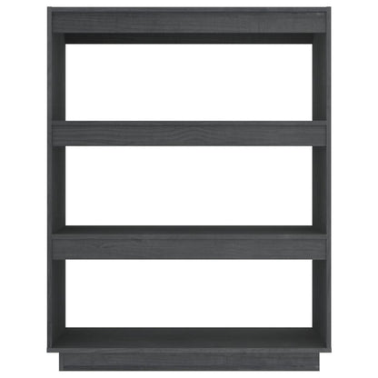 Libreria/Divisorio Grigio 80x35x103 cm Legno Massello di Pino | homemem39